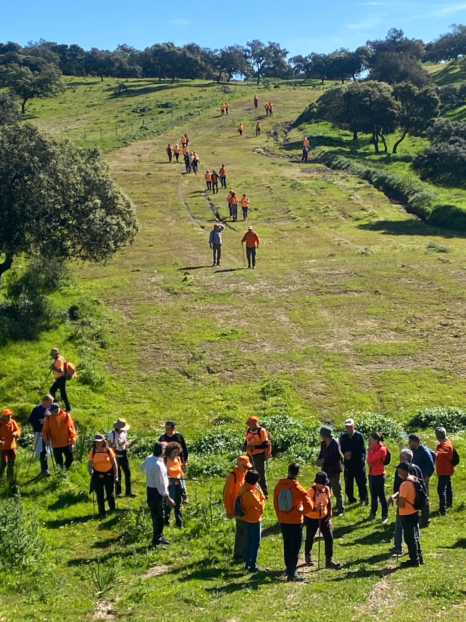Foto del grupo durante la ruta