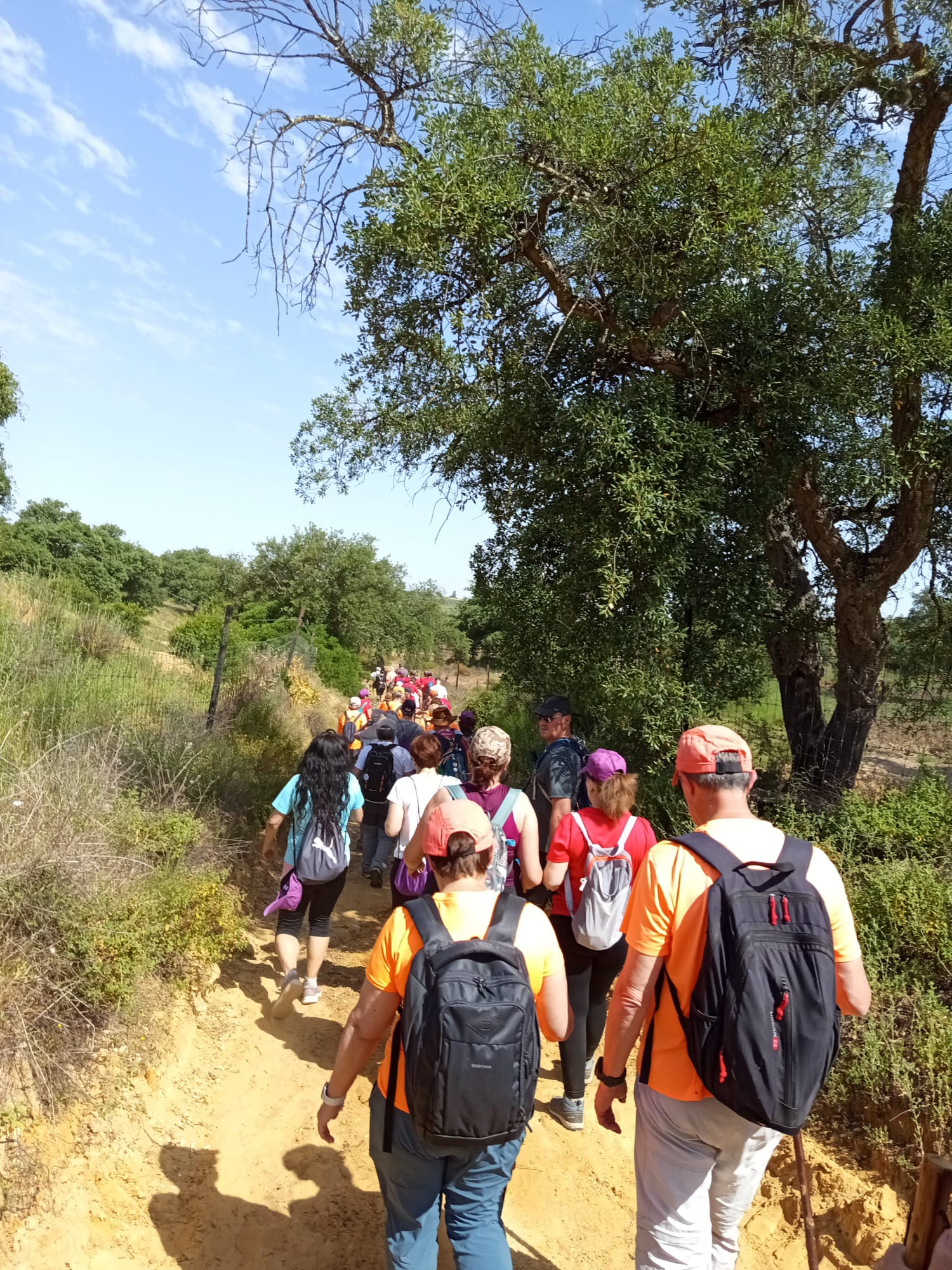 Foto de grupo durante la ruta